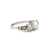 Edwardian Opal and Diamond Ring-Charlotte Sayers Antique Jewellery