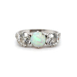 Edwardian Opal and Diamond Ring-Charlotte Sayers Antique Jewellery