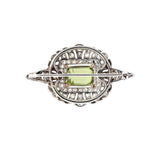 Edwardian Peridot and Diamond Brooch-Charlotte Sayers Antique Jewellery