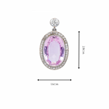 Edwardian Pink Topaz and Diamond Pendant-Charlotte Sayers Antique Jewellery