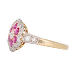 Edwardian Ruby Cluster Ring-Charlotte Sayers Antique Jewellery