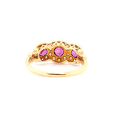 Edwardian Ruby and Diamond Cluster Ring-Charlotte Sayers Antique Jewellery