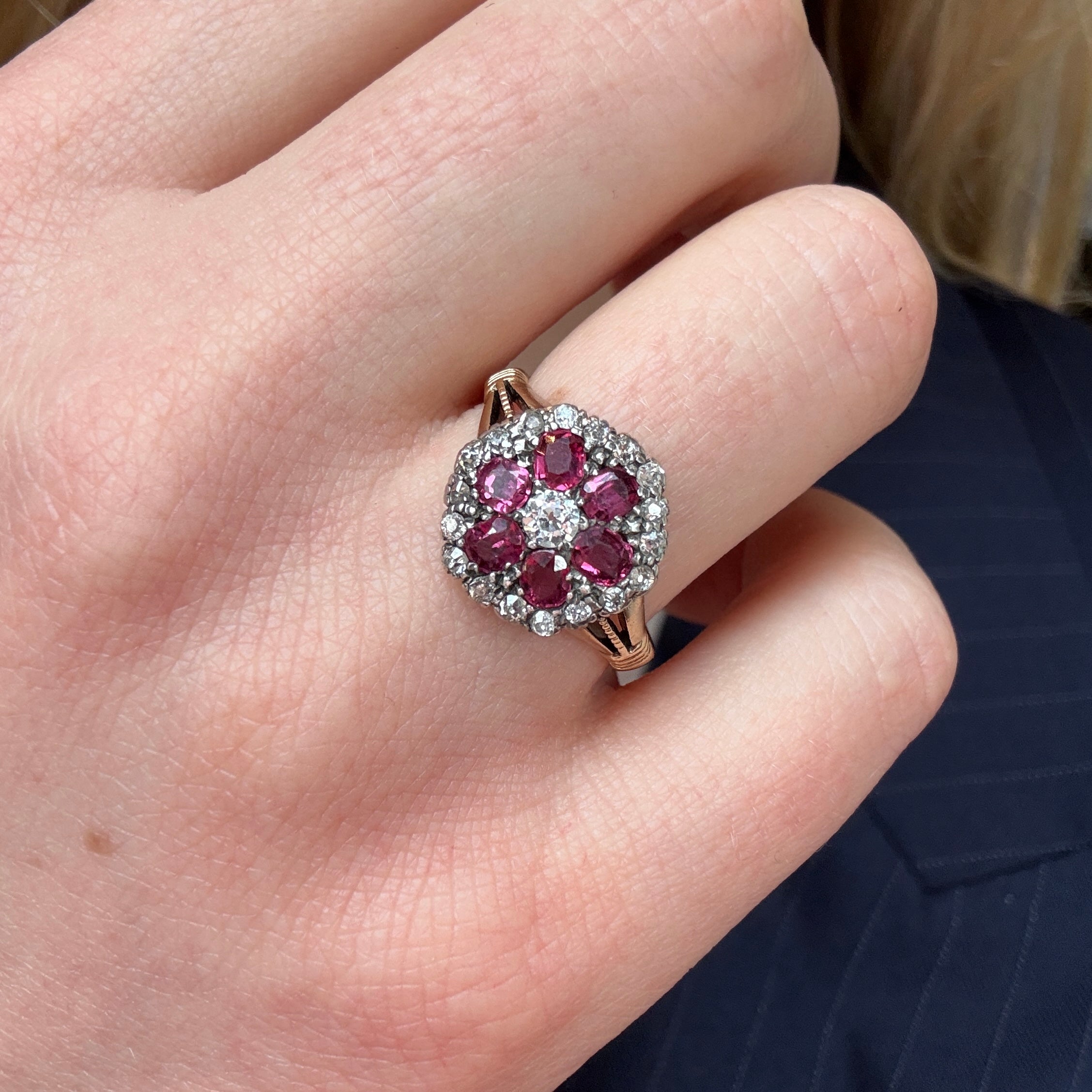 Edwardian Ruby and Diamond Ring-Charlotte Sayers Antique Jewellery