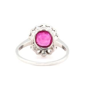 Edwardian Ruby and Diamond Ring-Charlotte Sayers Antique Jewellery