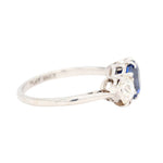 Edwardian Sapphire Diamond Trilogy Ring-Charlotte Sayers Antique Jewellery