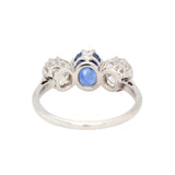 Edwardian Sapphire Diamond Trilogy Ring-Charlotte Sayers Antique Jewellery