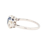 Edwardian Sapphire Diamond Trilogy Ring-Charlotte Sayers Antique Jewellery