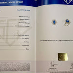 Edwardian Sapphire and Diamond Cluster Ring-Charlotte Sayers Antique Jewellery