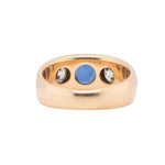 Edwardian Sapphire and Diamond Gypsy Ring-Charlotte Sayers Antique Jewellery