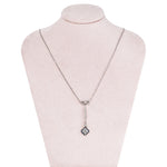 Edwardian Sapphire and Diamond Pendant-Charlotte Sayers Antique Jewellery