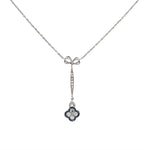 Edwardian Sapphire and Diamond Pendant-Charlotte Sayers Antique Jewellery
