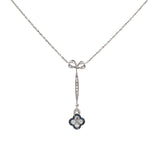 Edwardian Sapphire and Diamond Pendant-Charlotte Sayers Antique Jewellery