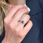 Edwardian Sapphire and Diamond Ring-Charlotte Sayers Antique Jewellery