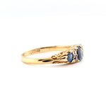 Edwardian Sapphire and Diamond Ring-Charlotte Sayers Antique Jewellery