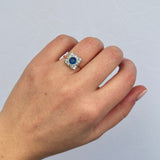 Edwardian Sapphire and Diamond Ring-Charlotte Sayers Antique Jewellery