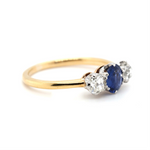 Edwardian Sapphire and Diamond Ring-Charlotte Sayers Antique Jewellery