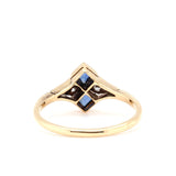 Edwardian Sapphire and Diamond Ring-Charlotte Sayers Antique Jewellery