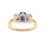 Edwardian Sapphire and Diamond Ring-Charlotte Sayers Antique Jewellery