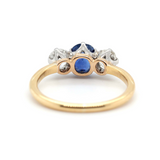 Edwardian Sapphire and Diamond Ring-Charlotte Sayers Antique Jewellery