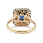 Edwardian Sapphire and Diamond Ring-Charlotte Sayers Antique Jewellery