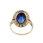 Edwardian Sapphire and Diamond Ring-Charlotte Sayers Antique Jewellery
