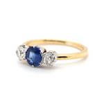 Edwardian Sapphire and Diamond Ring-Charlotte Sayers Antique Jewellery