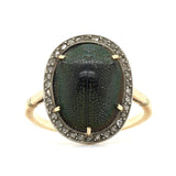 Edwardian Scarab Diamond Ring-Charlotte Sayers Antique Jewellery