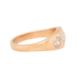 Edwardian Three Stone 22ct Gold Gypsy Ring-Charlotte Sayers Antique Jewellery