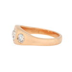 Edwardian Three Stone 22ct Gold Gypsy Ring-Charlotte Sayers Antique Jewellery