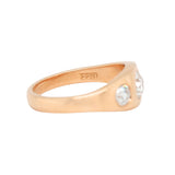 Edwardian Three Stone 22ct Gold Gypsy Ring-Charlotte Sayers Antique Jewellery