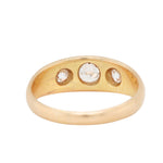 Edwardian Three Stone Gypsy Ring-Charlotte Sayers Antique Jewellery