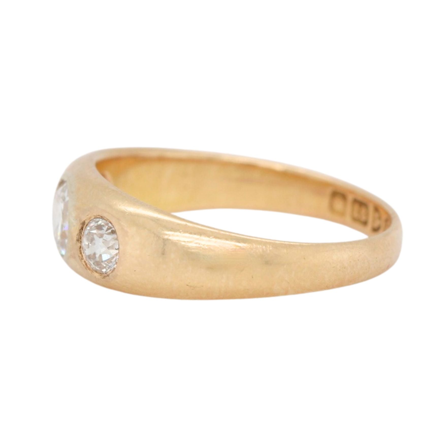 Edwardian Three Stone Gypsy Ring-Charlotte Sayers Antique Jewellery