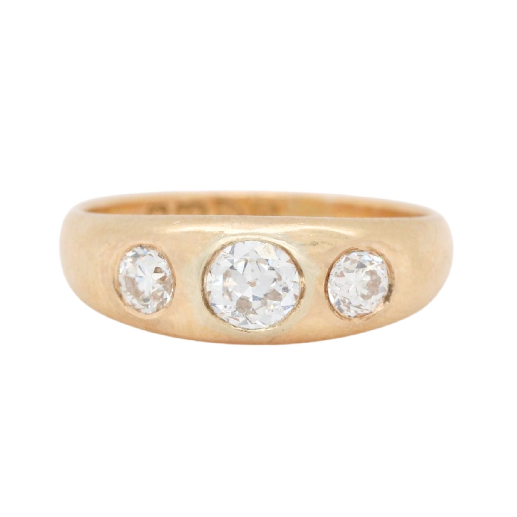 Edwardian Three Stone Gypsy Ring-Charlotte Sayers Antique Jewellery