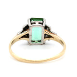 Edwardian Tourmaline Diamond Ring-Charlotte Sayers Antique Jewellery