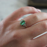 Edwardian Tourmaline Diamond Ring-Charlotte Sayers Antique Jewellery