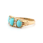 Edwardian Turquoise and Diamond Ring-Charlotte Sayers Antique Jewellery