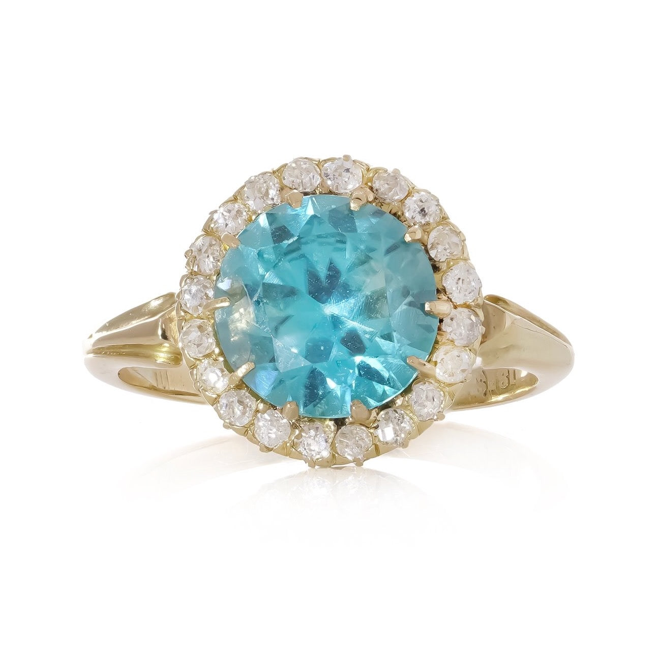 Edwardian Zircon Cluster Ring-Charlotte Sayers Antique Jewellery