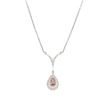 Edwardian Zircon and Diamond Pendant-Charlotte Sayers Antique Jewellery