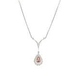 Edwardian Zircon and Diamond Pendant-Charlotte Sayers Antique Jewellery