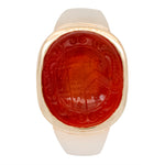 Eighteenth Century Carnelian Armorial Crest Intaglio Ring-Charlotte Sayers Antique Jewellery