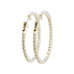 Elizabeth Gage Diamond Hoop Earrings-Charlotte Sayers Antique Jewellery