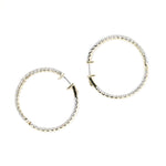 Elizabeth Gage Diamond Hoop Earrings-Charlotte Sayers Antique Jewellery