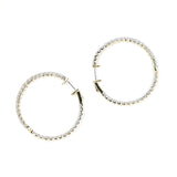 Elizabeth Gage Diamond Hoop Earrings-Charlotte Sayers Antique Jewellery