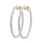 Elizabeth Gage Diamond Hoop Earrings-Charlotte Sayers Antique Jewellery