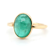 Emerald Cabuchon Ring-Charlotte Sayers Antique Jewellery