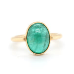 Emerald Cabuchon Ring-Charlotte Sayers Antique Jewellery