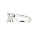 Emerald Cut Diamond Ring-Charlotte Sayers Antique Jewellery