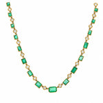 Emerald Diamond Necklace-Charlotte Sayers Antique Jewellery