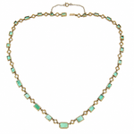Emerald Diamond Necklace-Charlotte Sayers Antique Jewellery