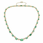 Emerald Diamond Necklace-Charlotte Sayers Antique Jewellery